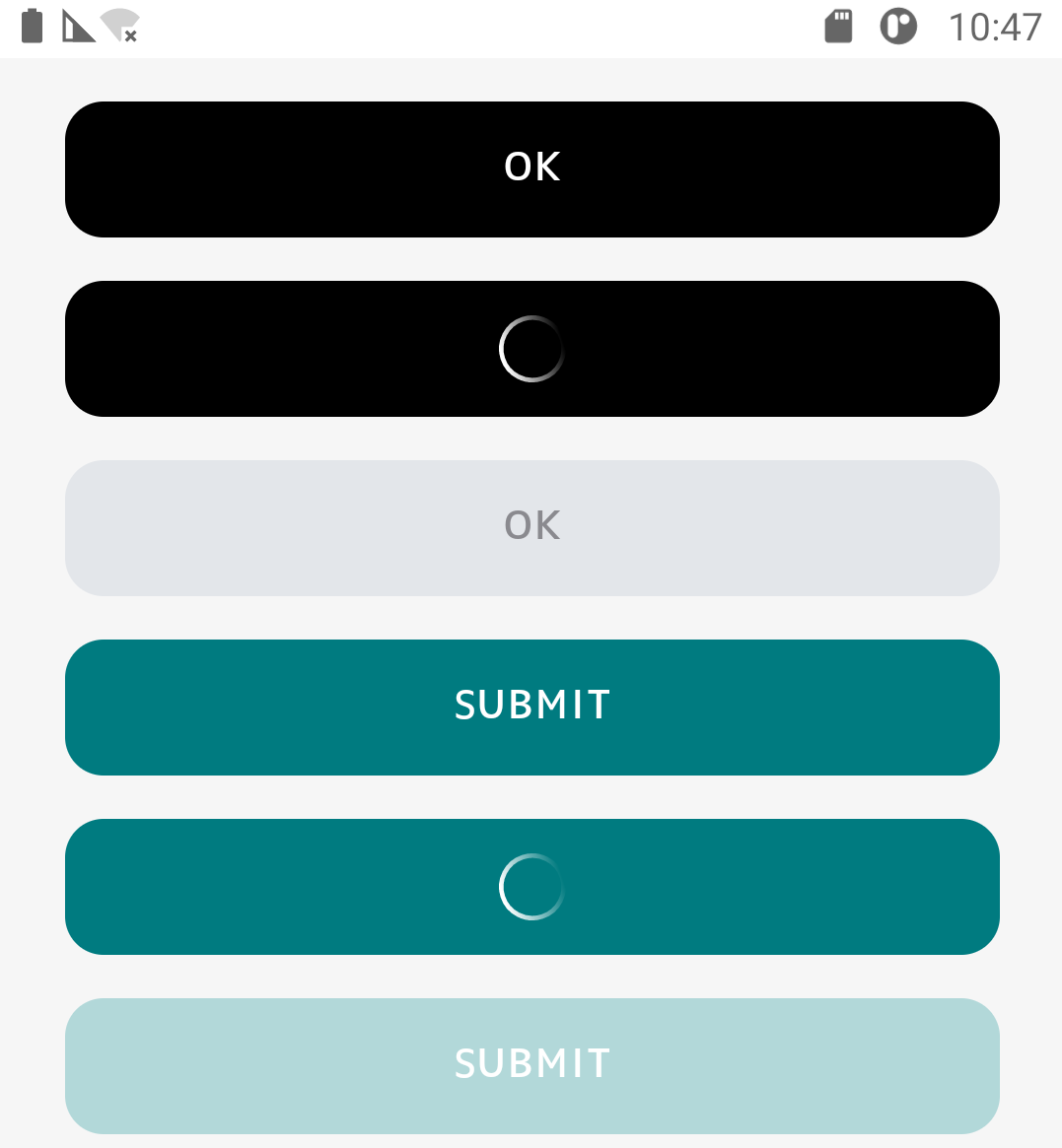 Android Custom Button With Centered Progress Indicator  by Moti