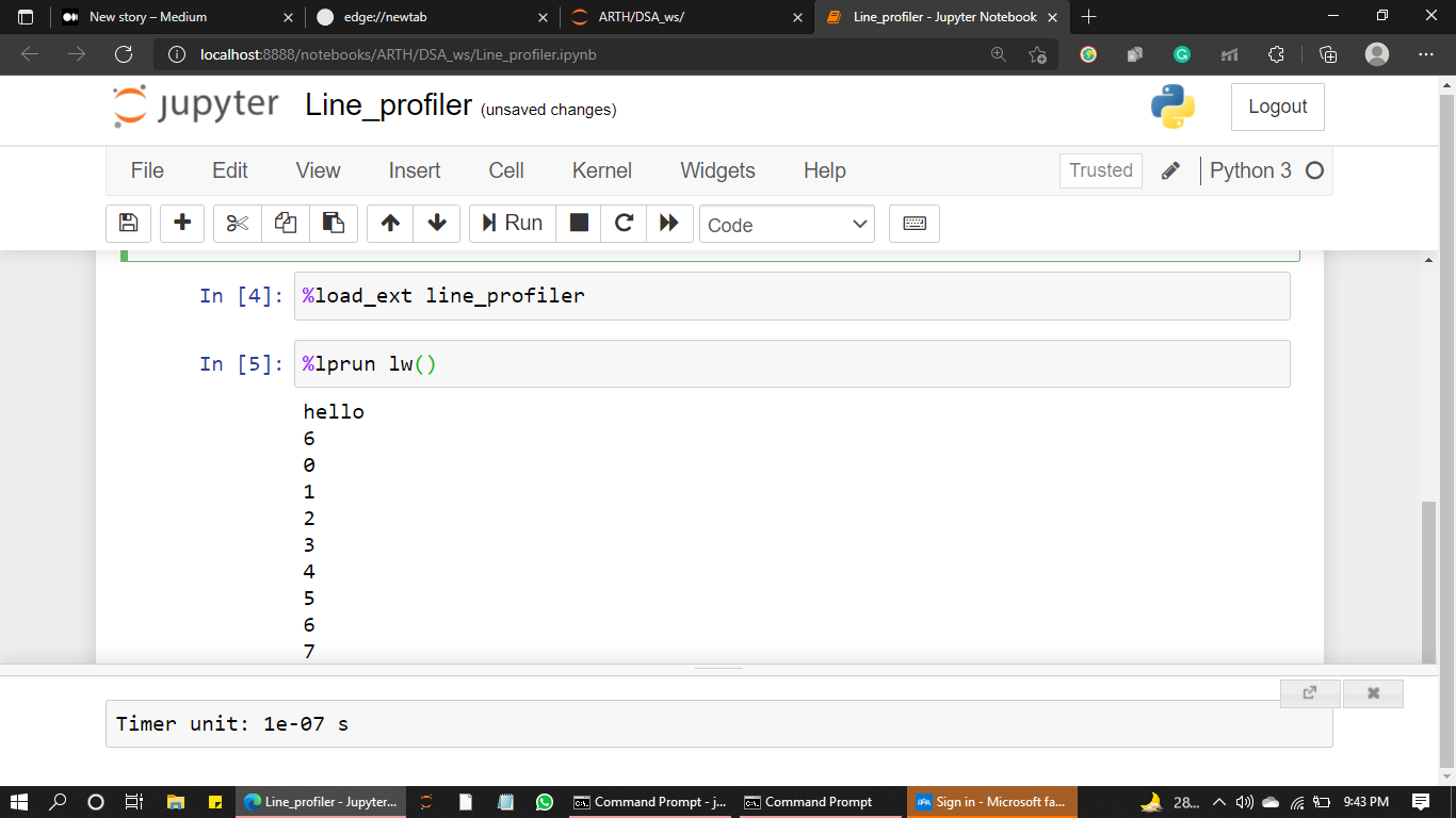 Line Profiler - Anant Jain - Medium