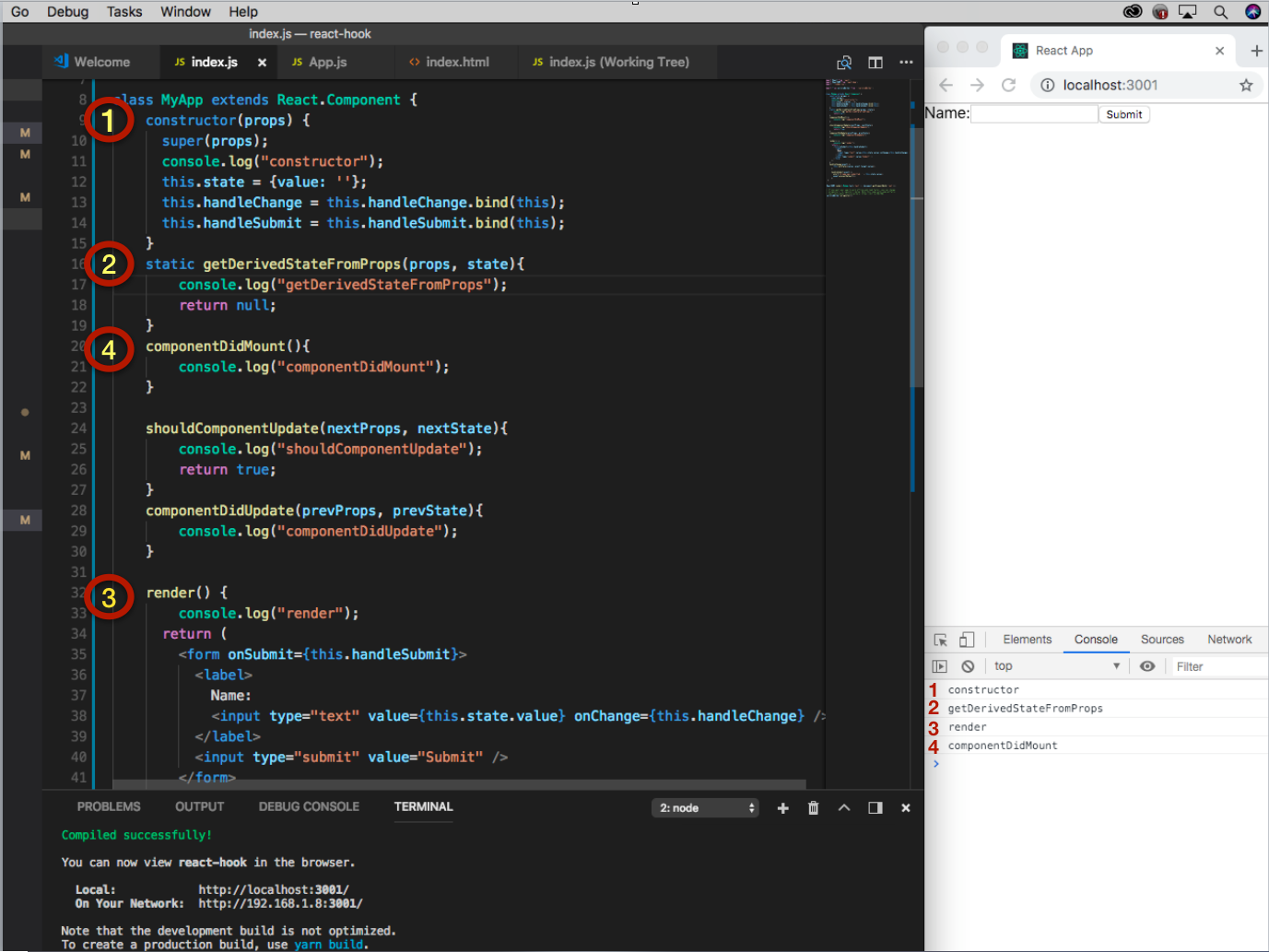 React Component Life Cycle Methods Execution Order (Quick Scan) by