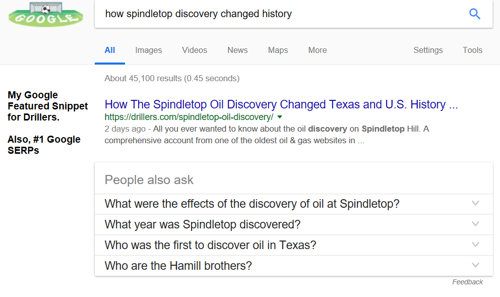 My “How Spindletop Discovery Changed History” for Drillers.