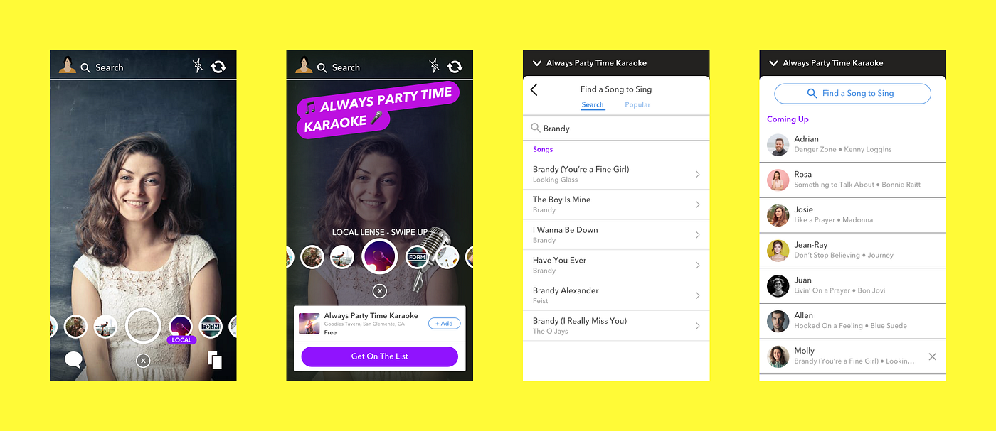 Case Study — Snapchat Karaoke. How Snapchat can use Geolenses to have… by David Ray Medium
