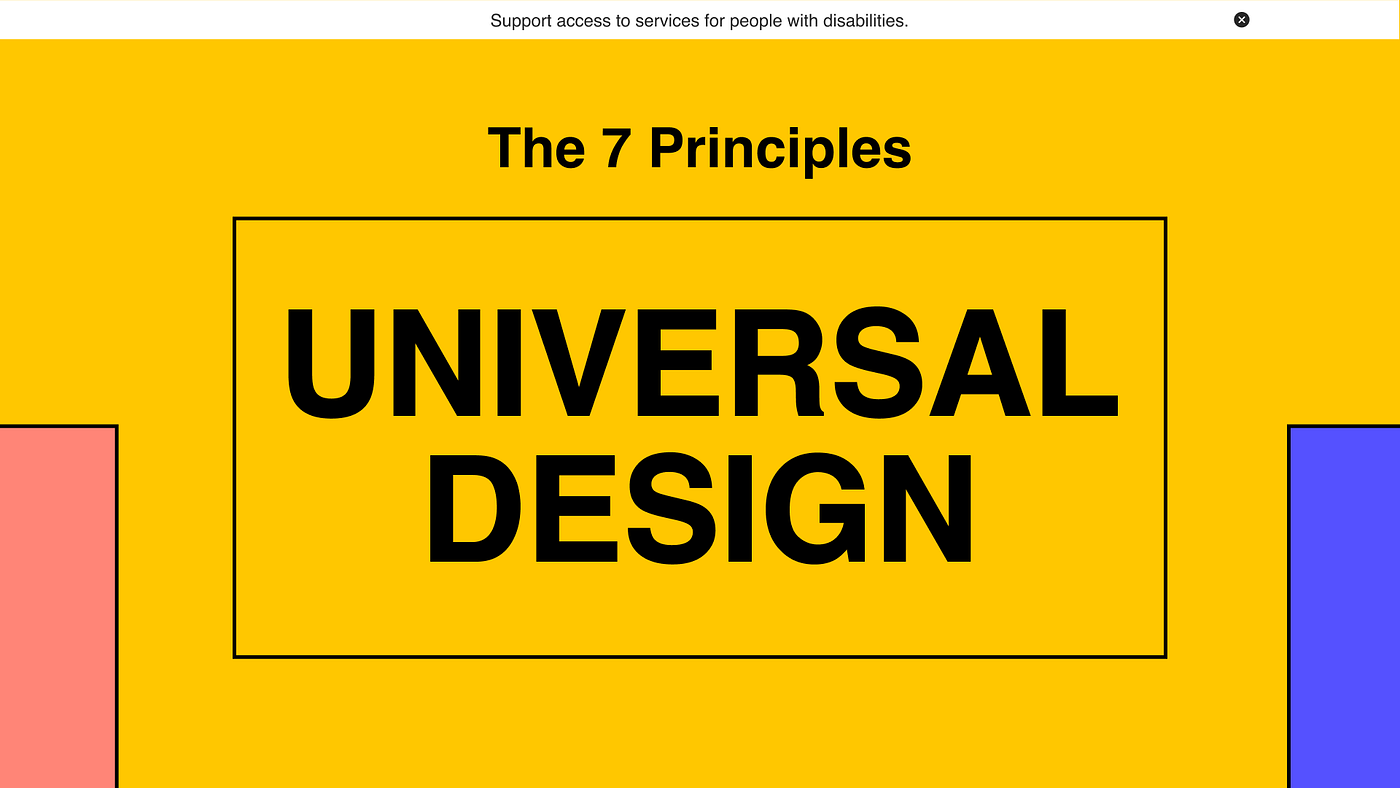 Universal design the 7 principles by Natanael Vieira UX Collective