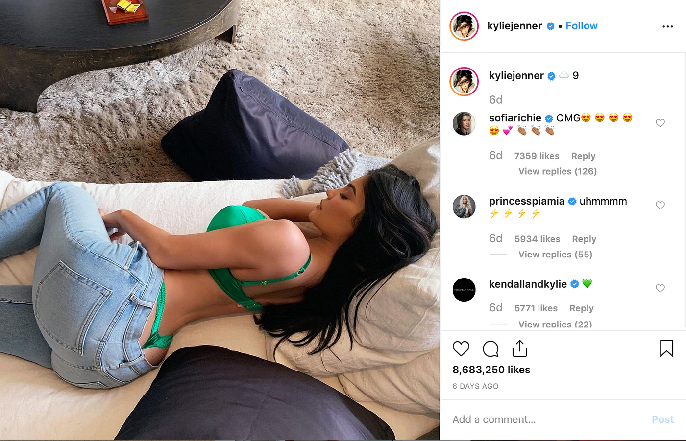 Kylie Jenner's Instagram Post