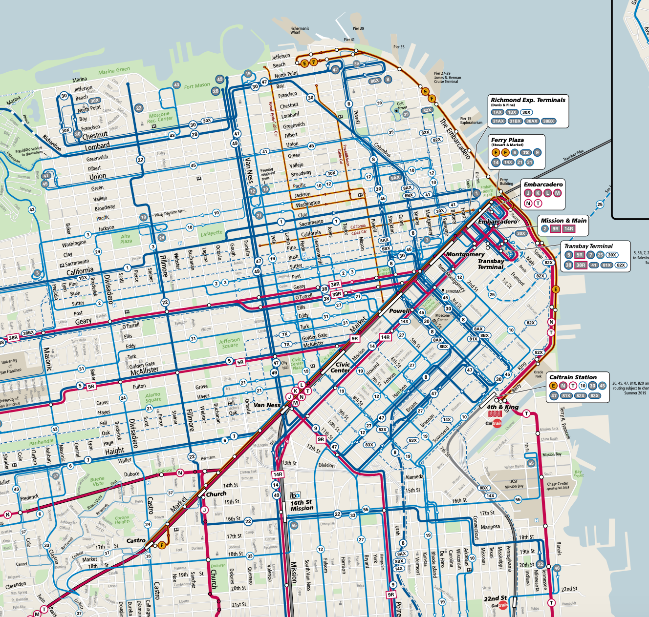 San Francisco Transit Map Visualizing Transit Service Deficiencies In San Francisco | By Jon Bate |  Medium