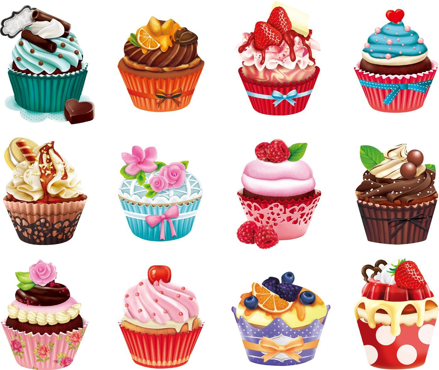 Strawberry Cupcakes candles