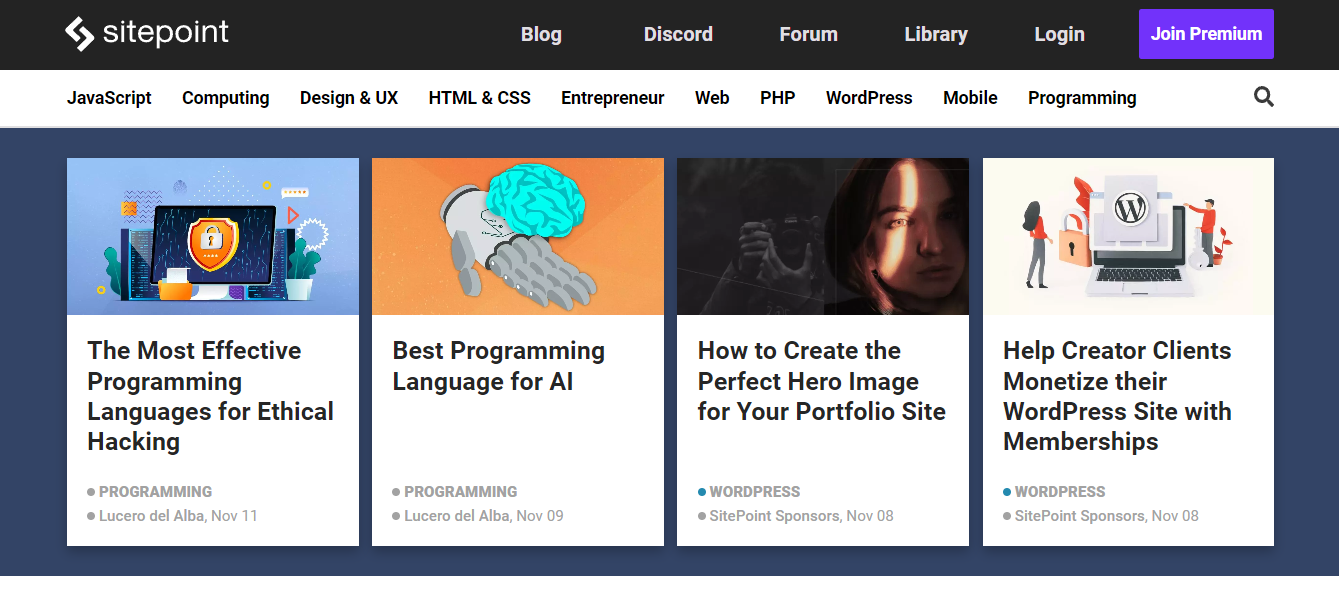 Write Development content on Sitepoint to earn money by writing