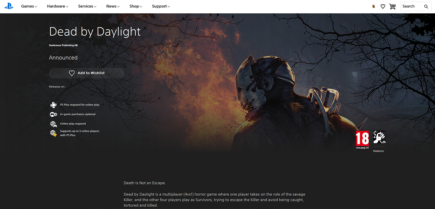 Dead By Daylight Removed From PSN In Saudi Arabia (UPDATED) | by Dyllon  Graham | Medium