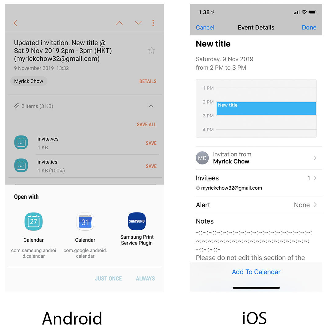 Android Calendar Intent. Create a calendar event is not… by Myrick