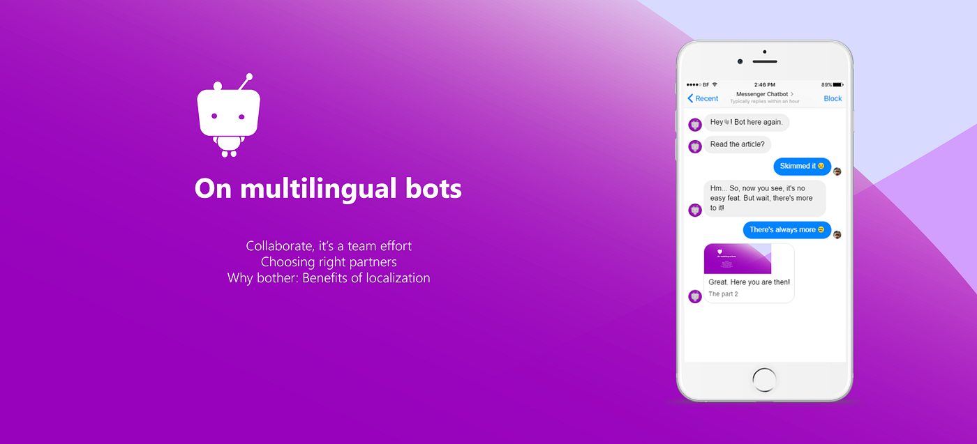 Do you want your chatbot converse in foreign languages? My learnings from  bot devs, Part 2. | by Artem Nedrya | Chatbots Magazine