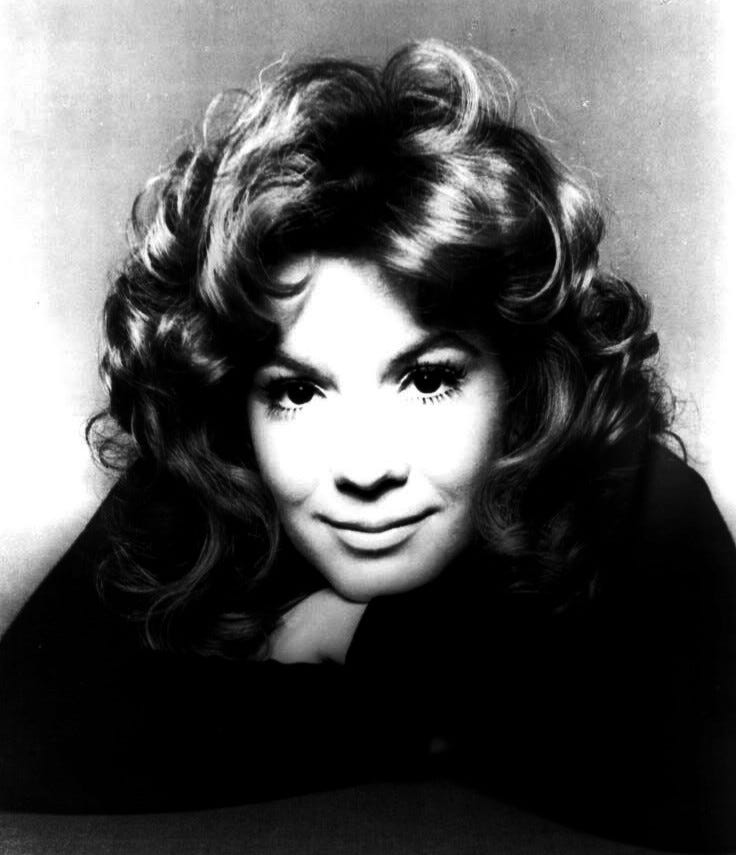 Black and white photo of Vikki Carr from the 1970s