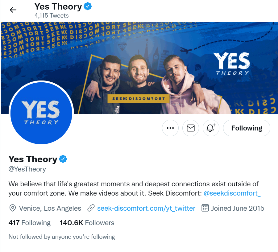 Yes Theory ‘Seek in their lives.’ by Keyi Li Digital