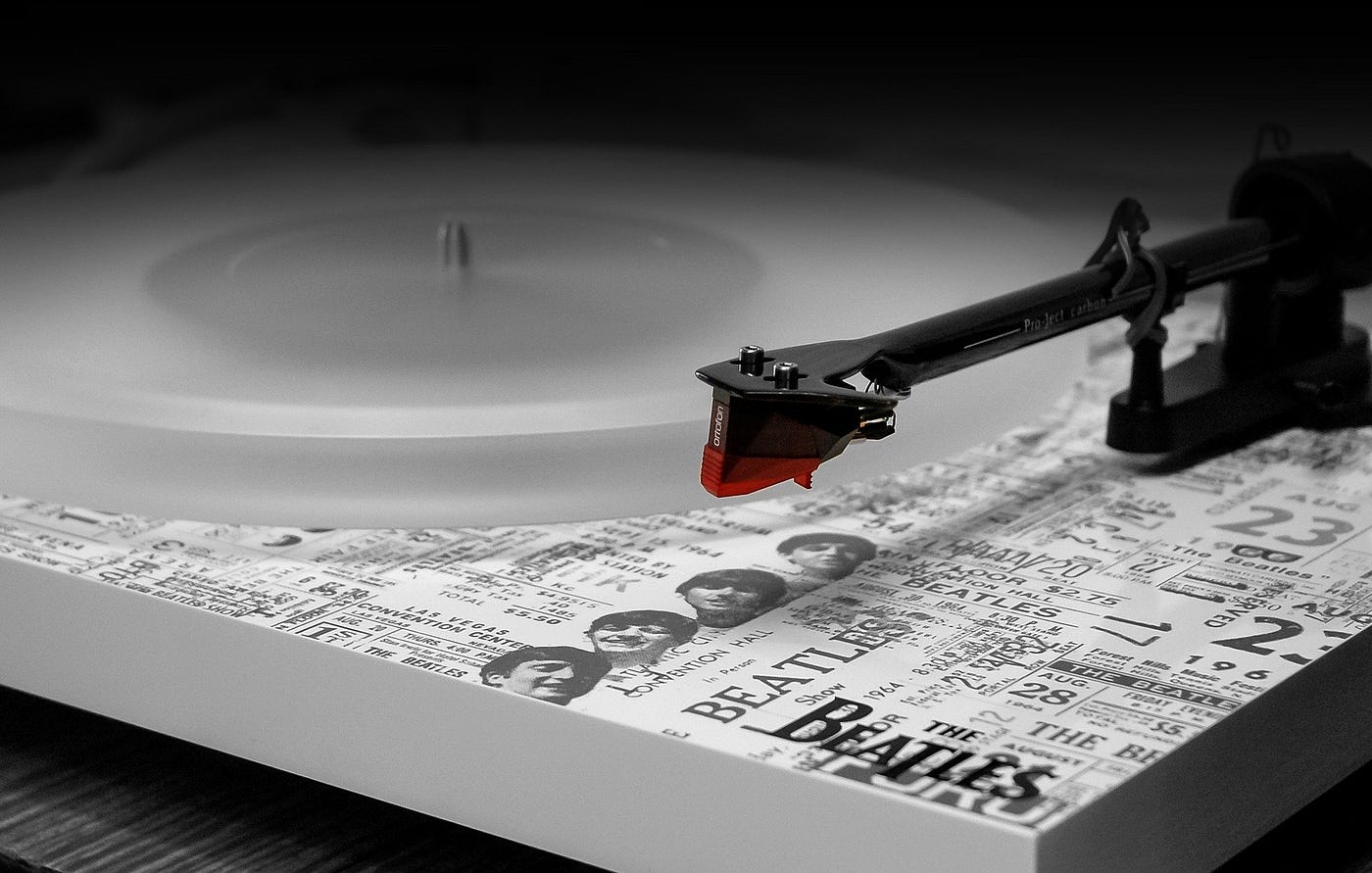 The Beatles and a turntable