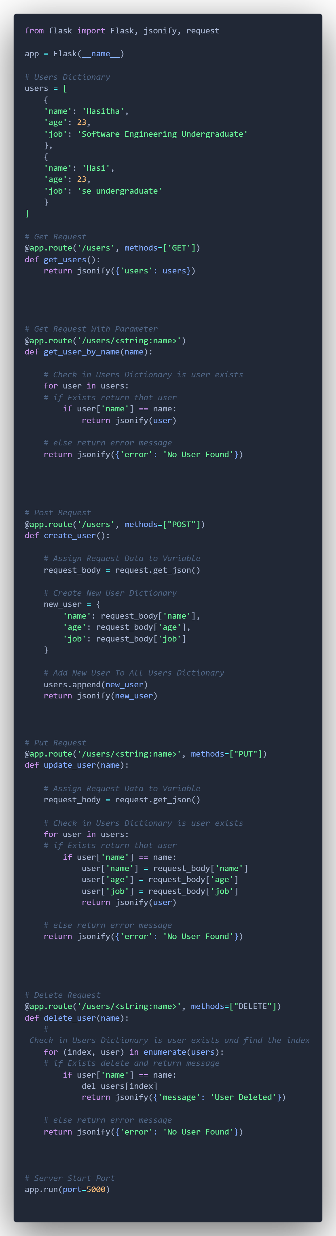 RESTful API with Python and Flask | by Hasitha Chandula | Analytics ...