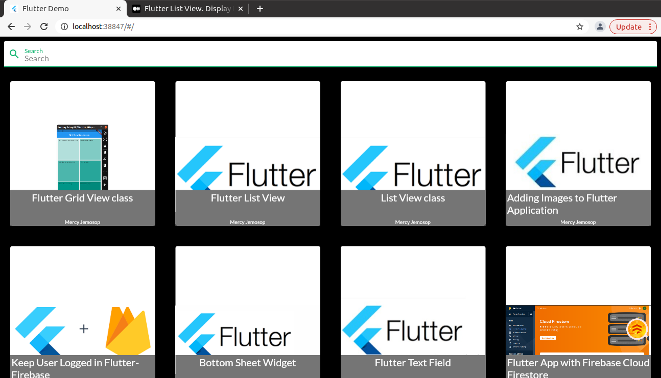 Flutter Grid View class. Use grid view in your flutter… | by Mercy Jemosop  | Medium