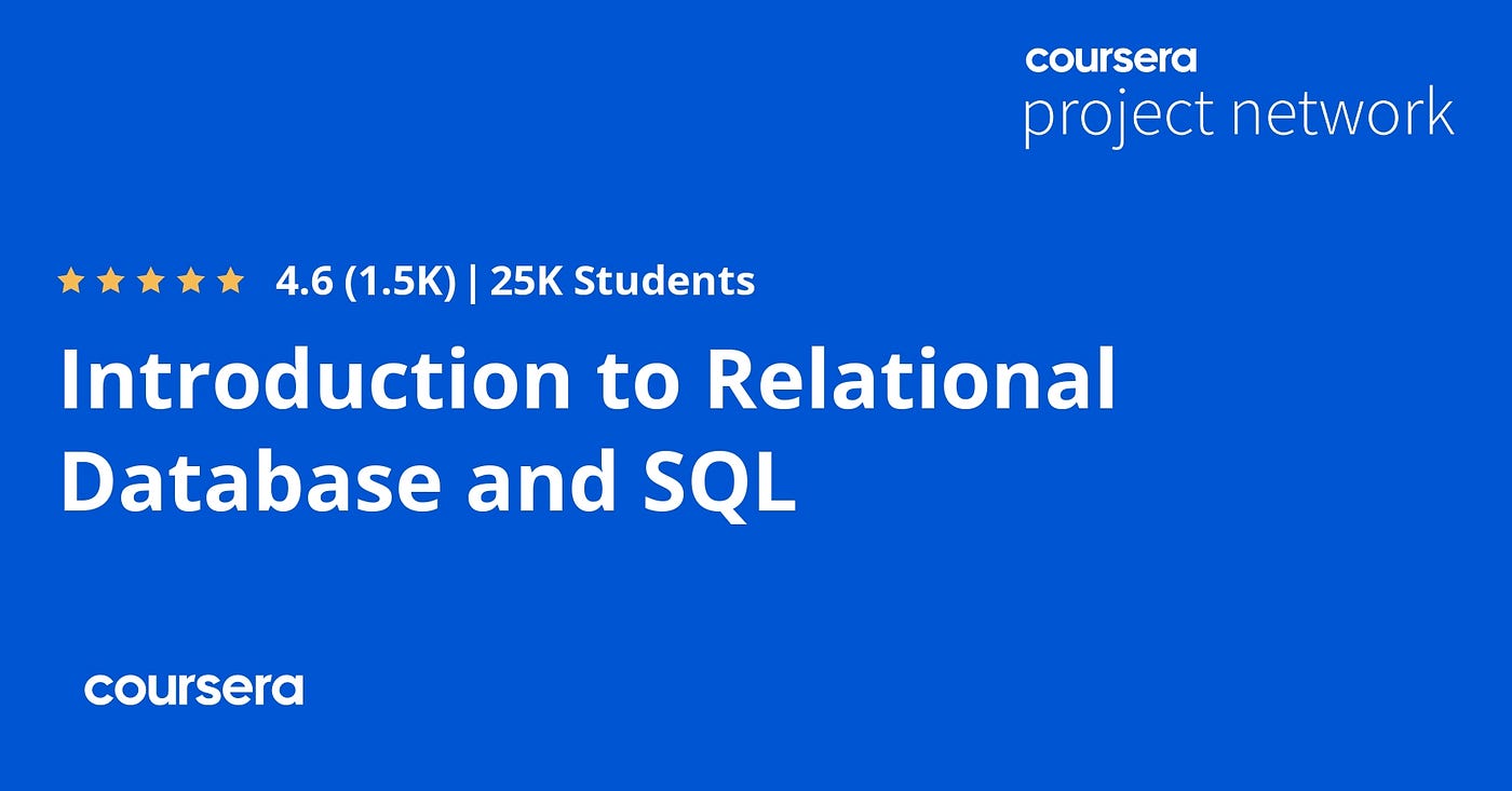 best Coursera projects to learn SQL