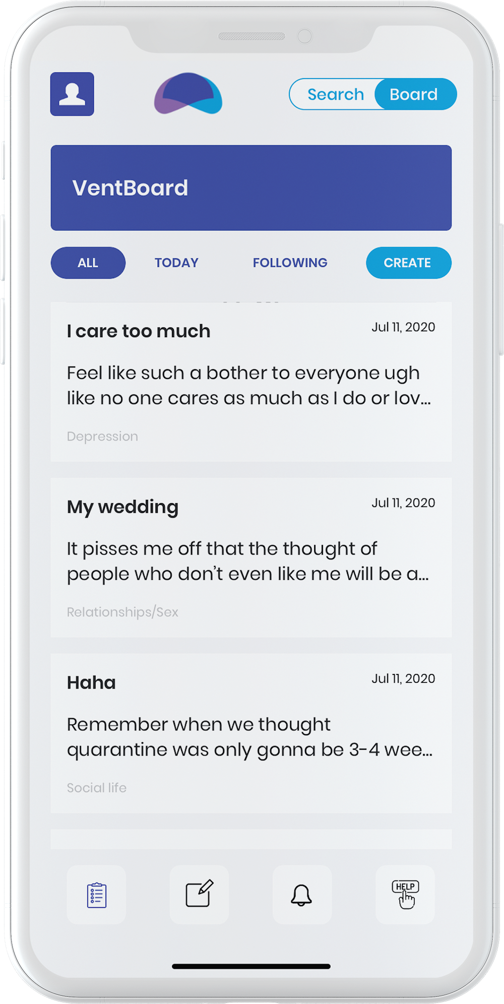 anonymous message board app
