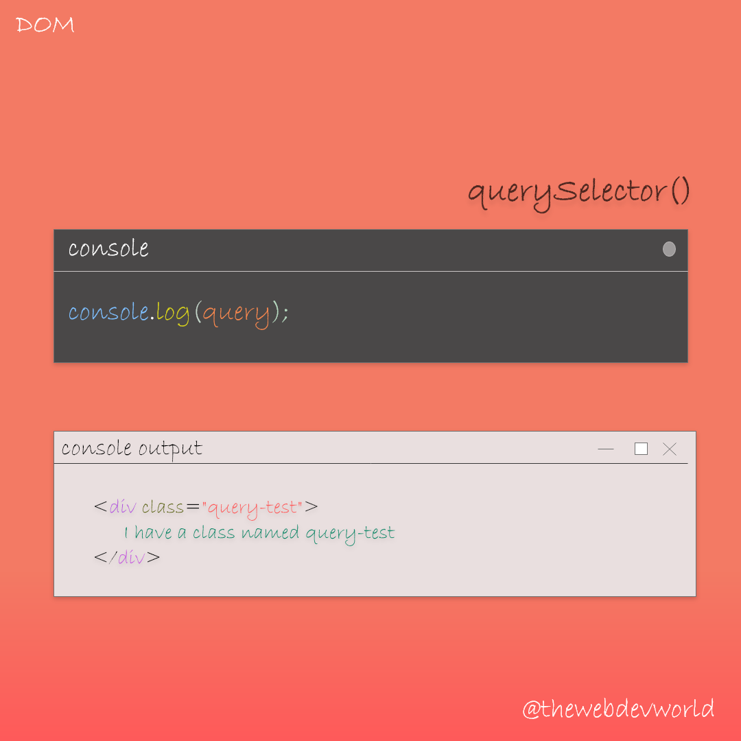 document.querySelector() by Deepika The  Dev World Medium