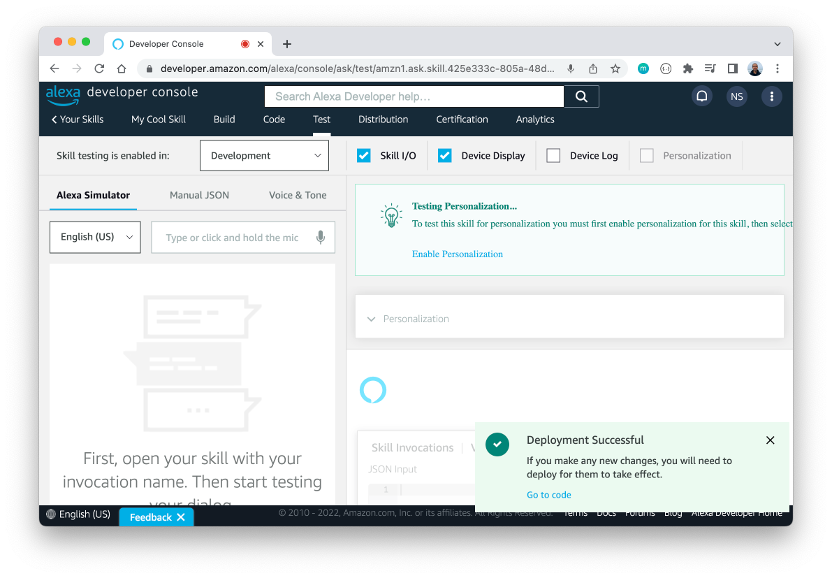 Host your Alexa Skills for Free. Using Alexa-hosted Skills, without… | by  Nico Singh | May, 2022 | ITNEXT