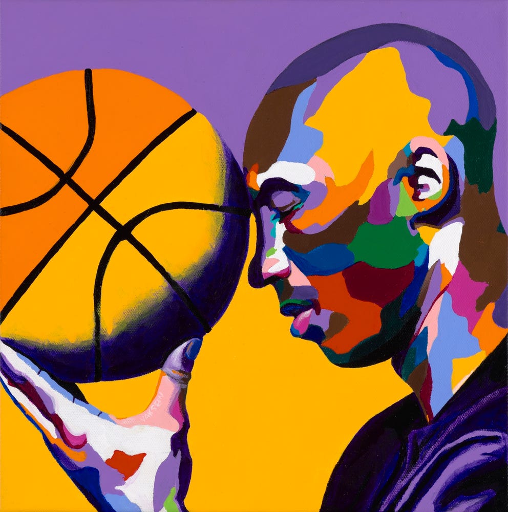 NFT of Kobe Bryant in vibrant colors.