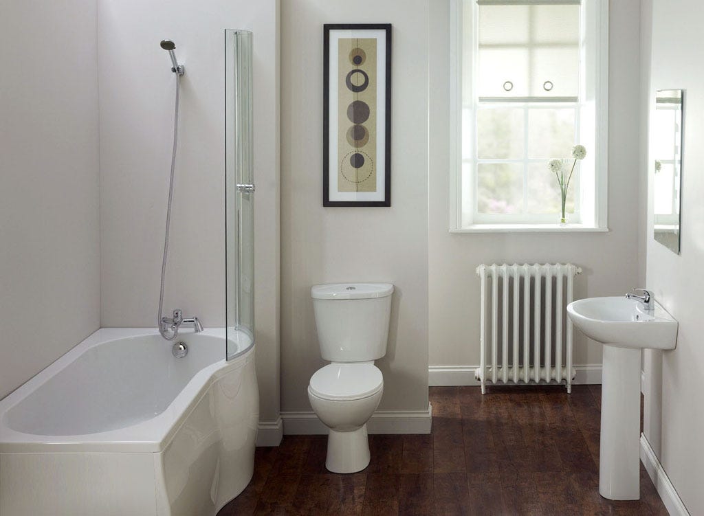 Simple White Bathroom Designs. White means clean and harmful, with ...