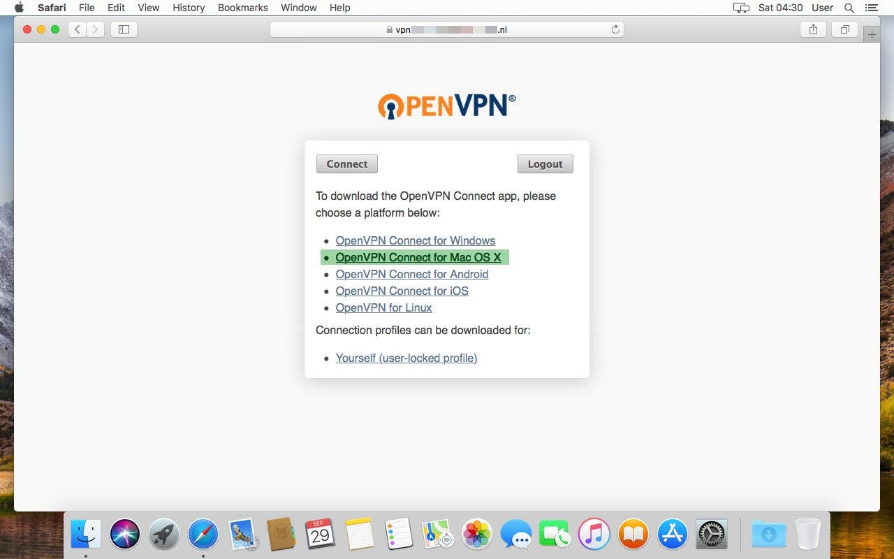 how to log in with openvpn on mac