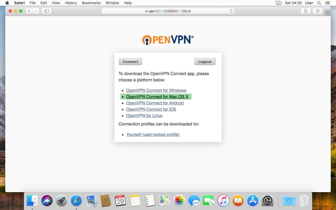 how to install openvpn on mac os x