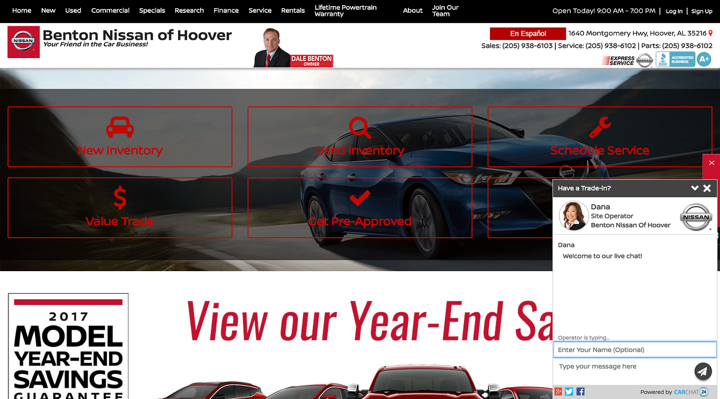 Interface Critique Local Car Dealership site by Rebecca Townsend