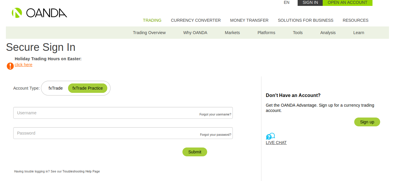 Working With Oanda S Api Part 1 Setting Up Your Api Trading Account - 