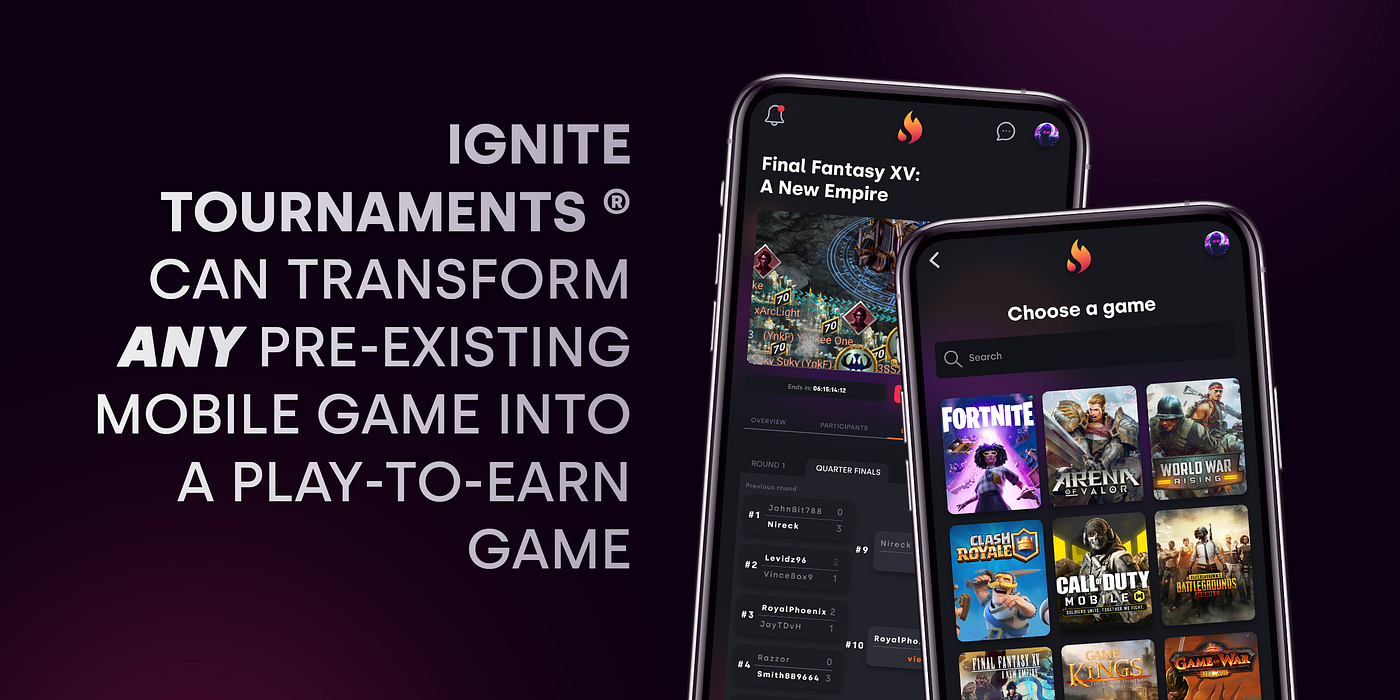 Ignite Tournaments: Revolutionizing Mobile Gaming with Play2Earn | by  Ignite Tournaments | Ignite Tournaments | Medium