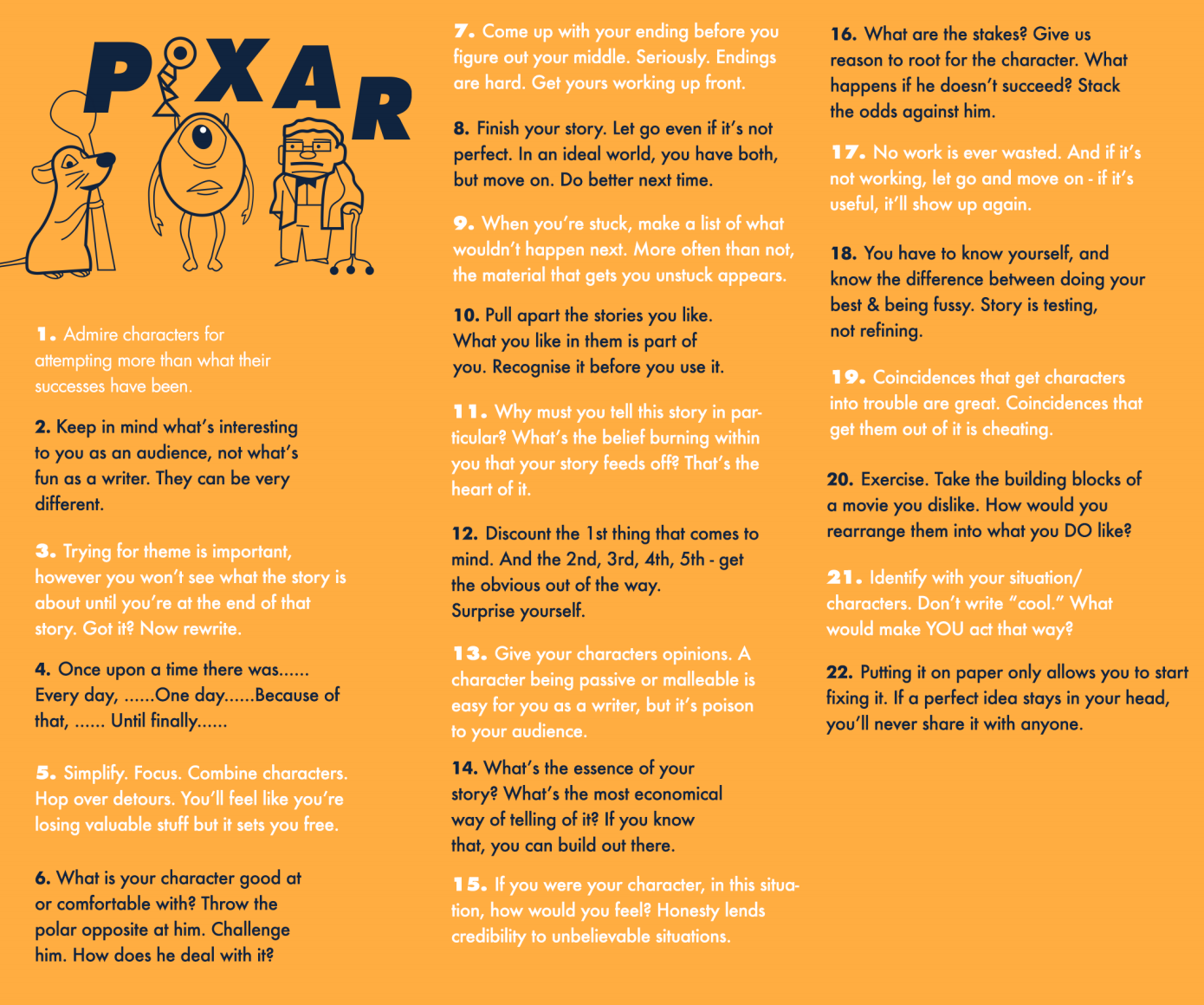 Tell a Better Story Using the Pixar Recipe | by Frank William Brennan |  Medium
