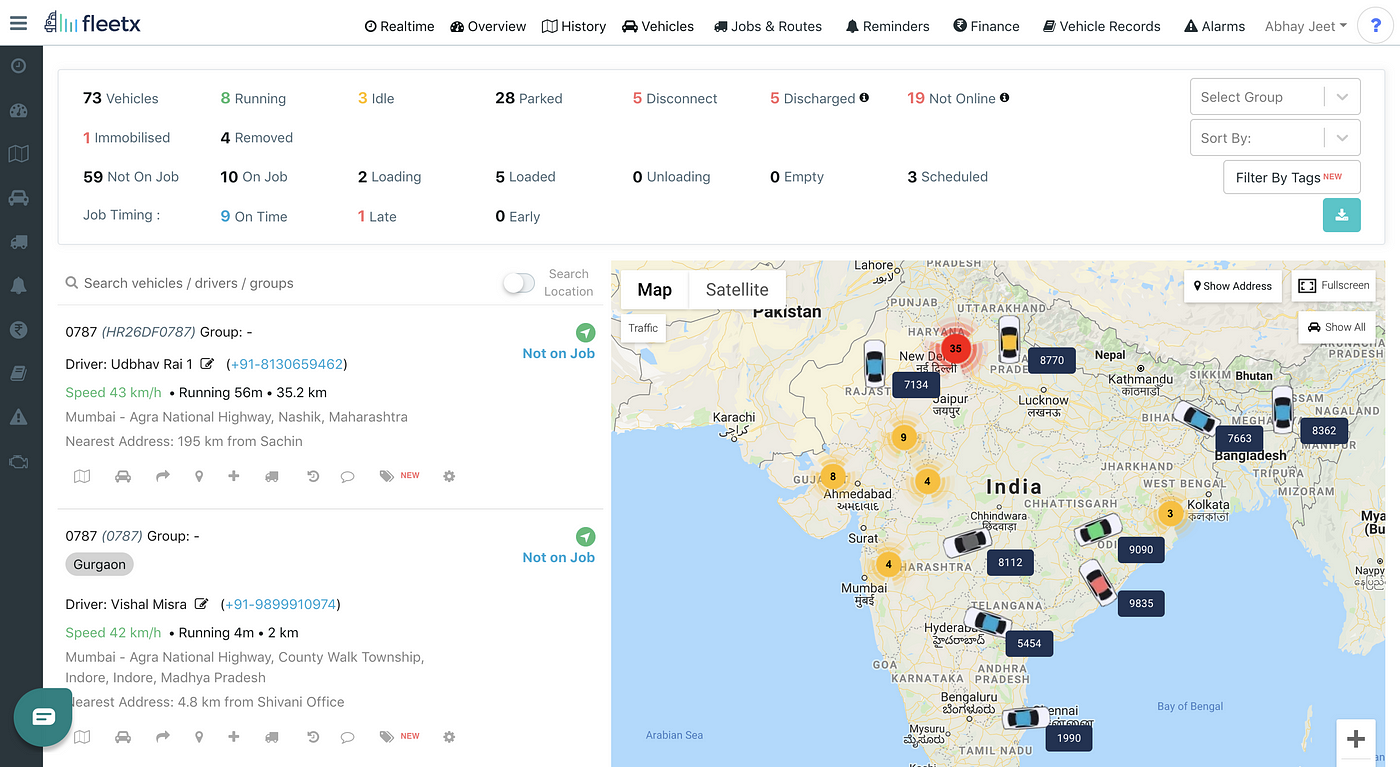 Marker, Marker with custom label, react-google-maps/api , clusterer , |  fleetx engineering