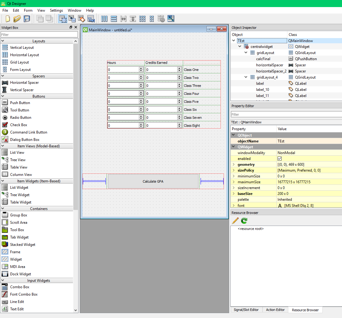 GUI GPA Calculator in Python using PyQt5 | by Austin Repp | Medium