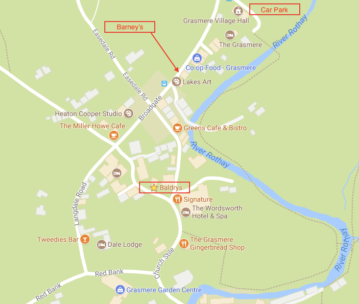 Map Of Grasmere Village Pregnant Friendly Paths In The Lake District. | By Natski | Medium