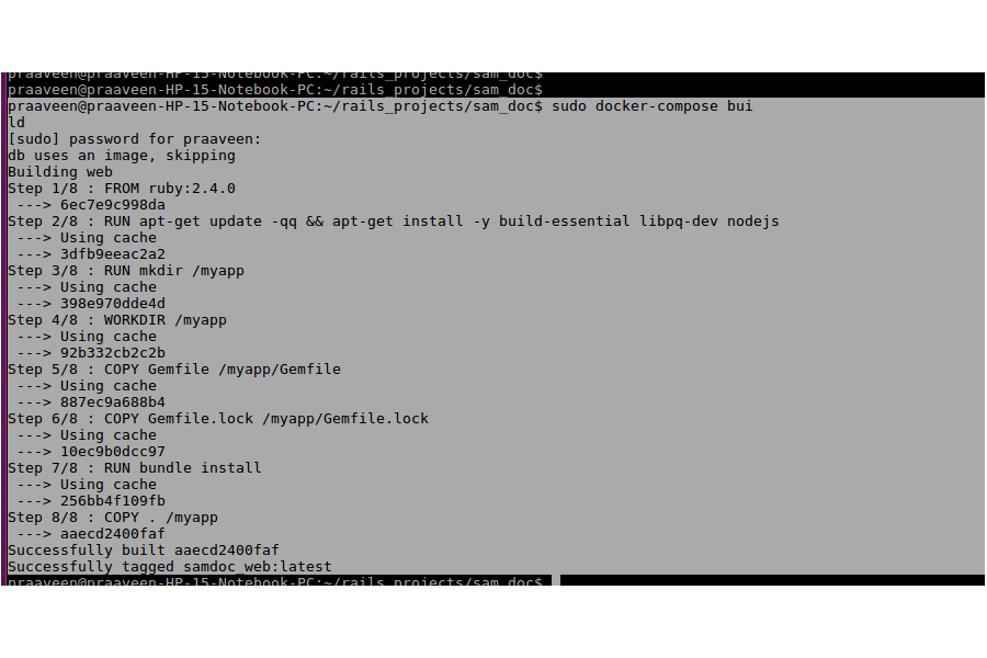 Part 3 Docker with rails, postgres (database which is running outside