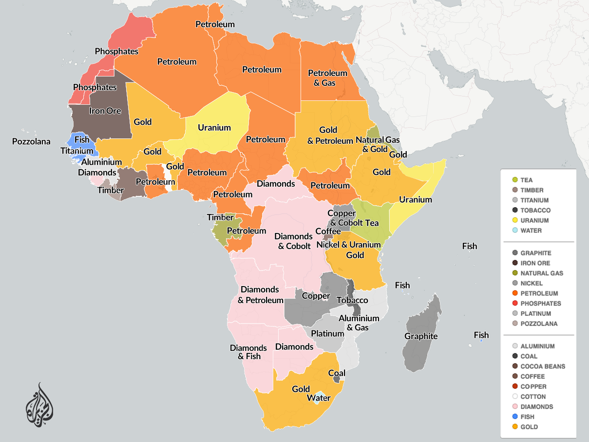 Map Of Africa Showing Mineral Resources Mapping Africa's Natural Resources | By Aj Labs | Medium