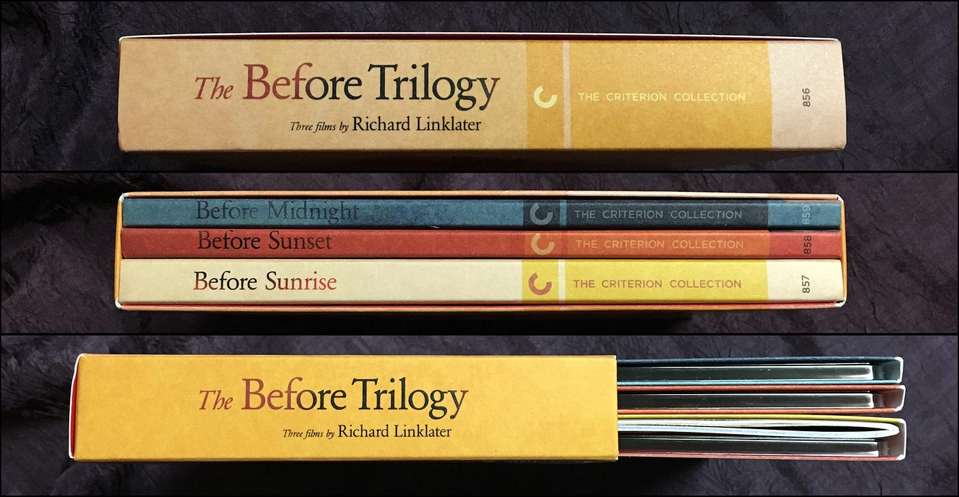 Unboxing THE BEFORE TRILOGY Criterion Collection Blu-ray Box Set | by  Austin Vashaw | Cinapse