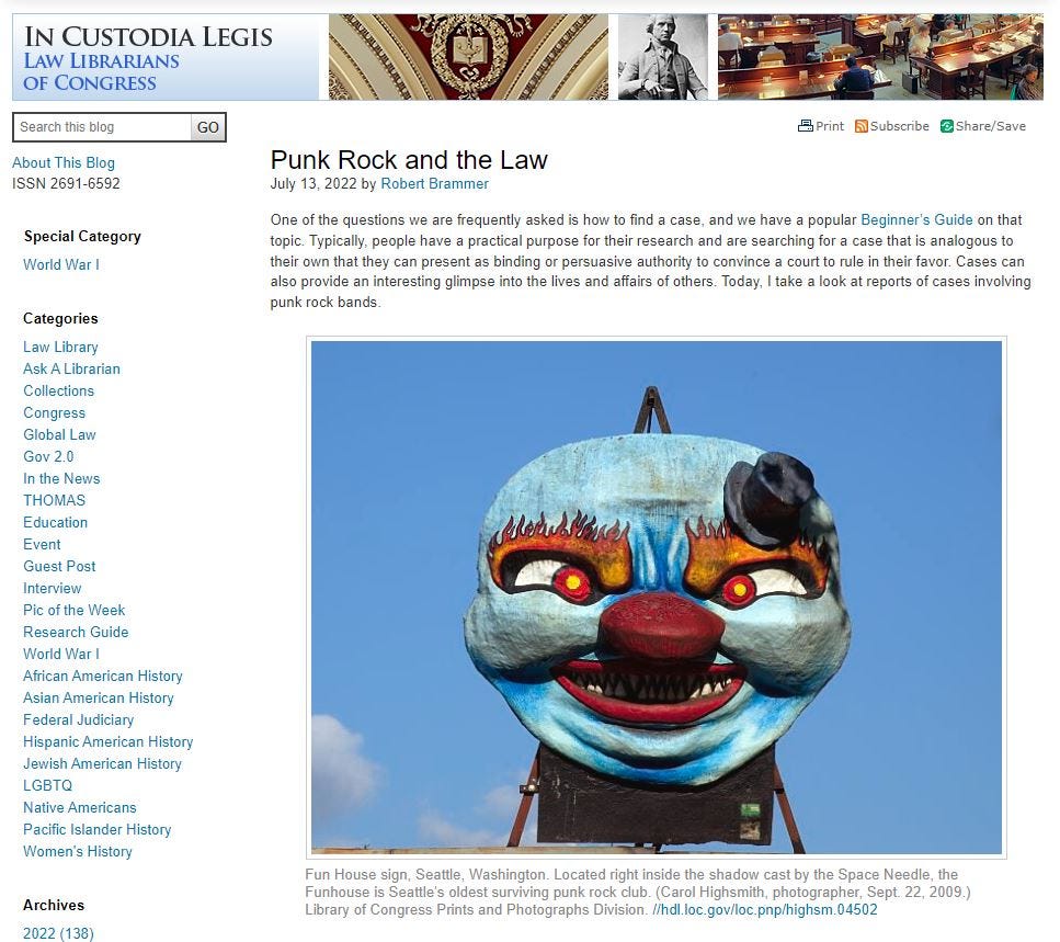 Spotlight on Legal Blogs. From time to time we like to check out… | by  Reference Staff | walawlibrary | Medium