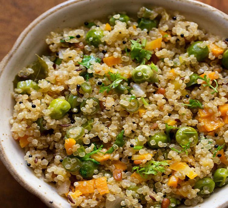Quinoa & Sabudana Upma. Ingredients by Organic Farmers Co. Medium