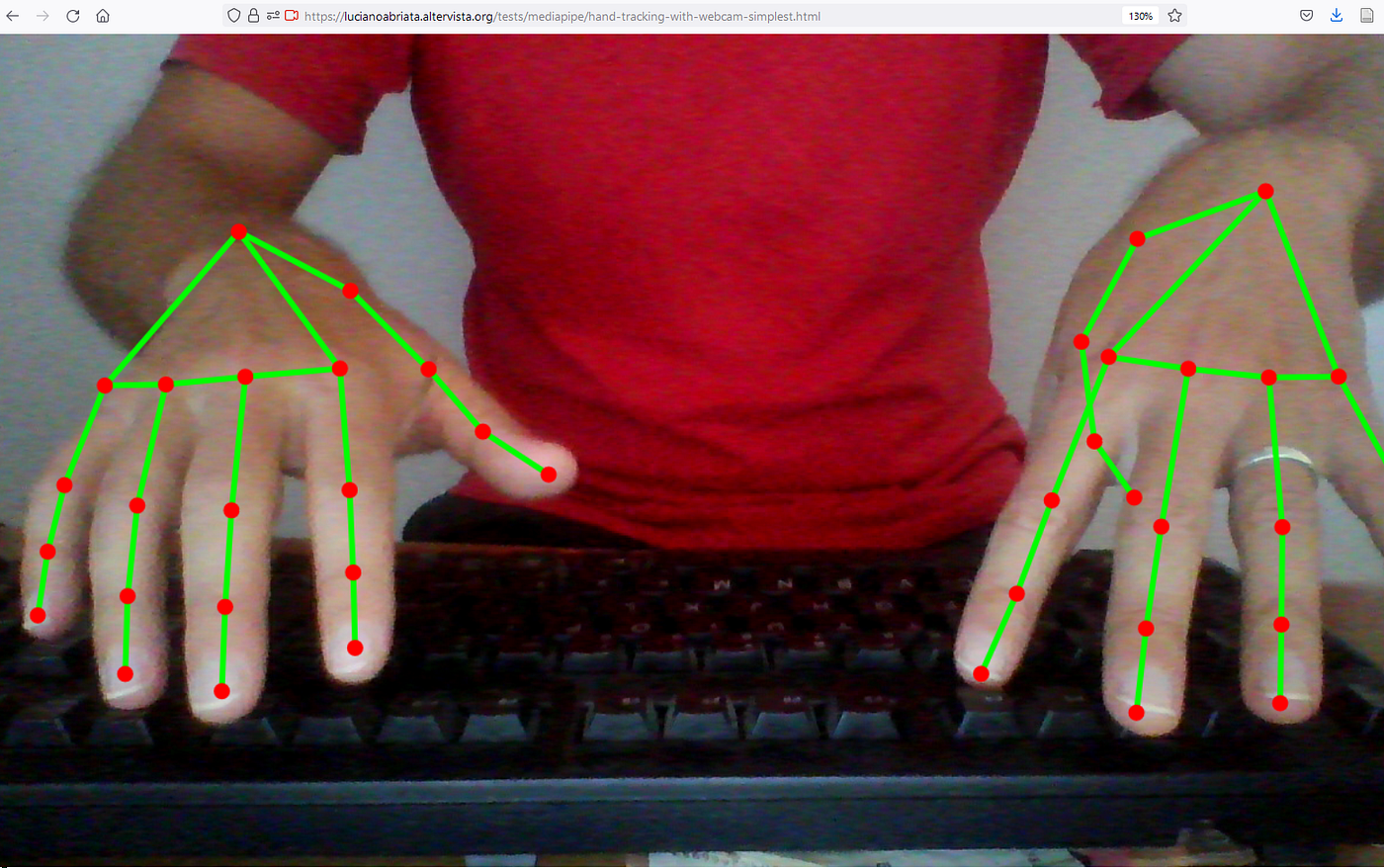 finger tracking in web browsers