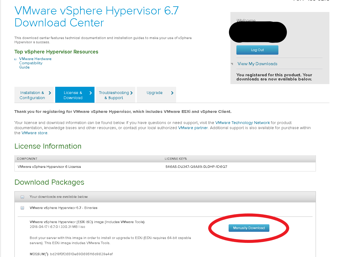 install vmware esxi from usb