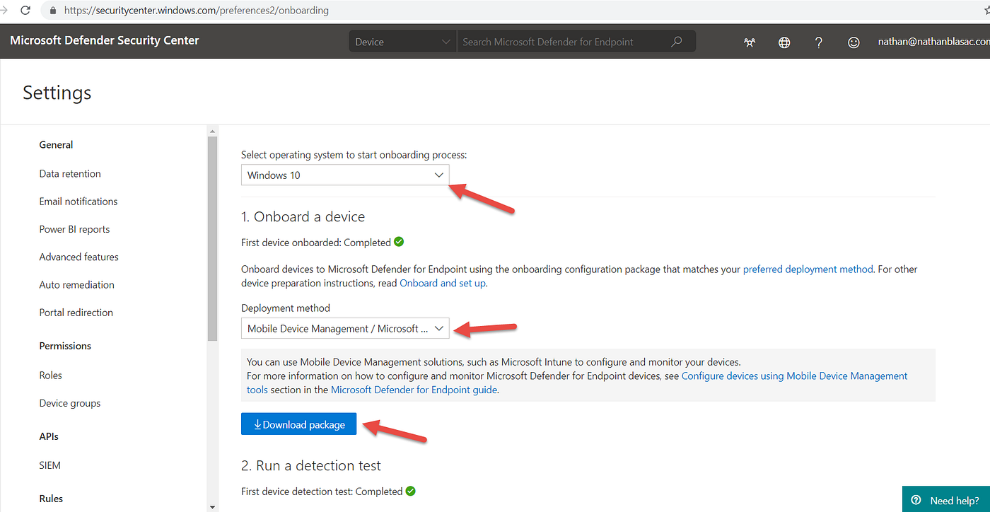 Microsoft Defender for Endpoint (Defender ATP) Integration with Intune