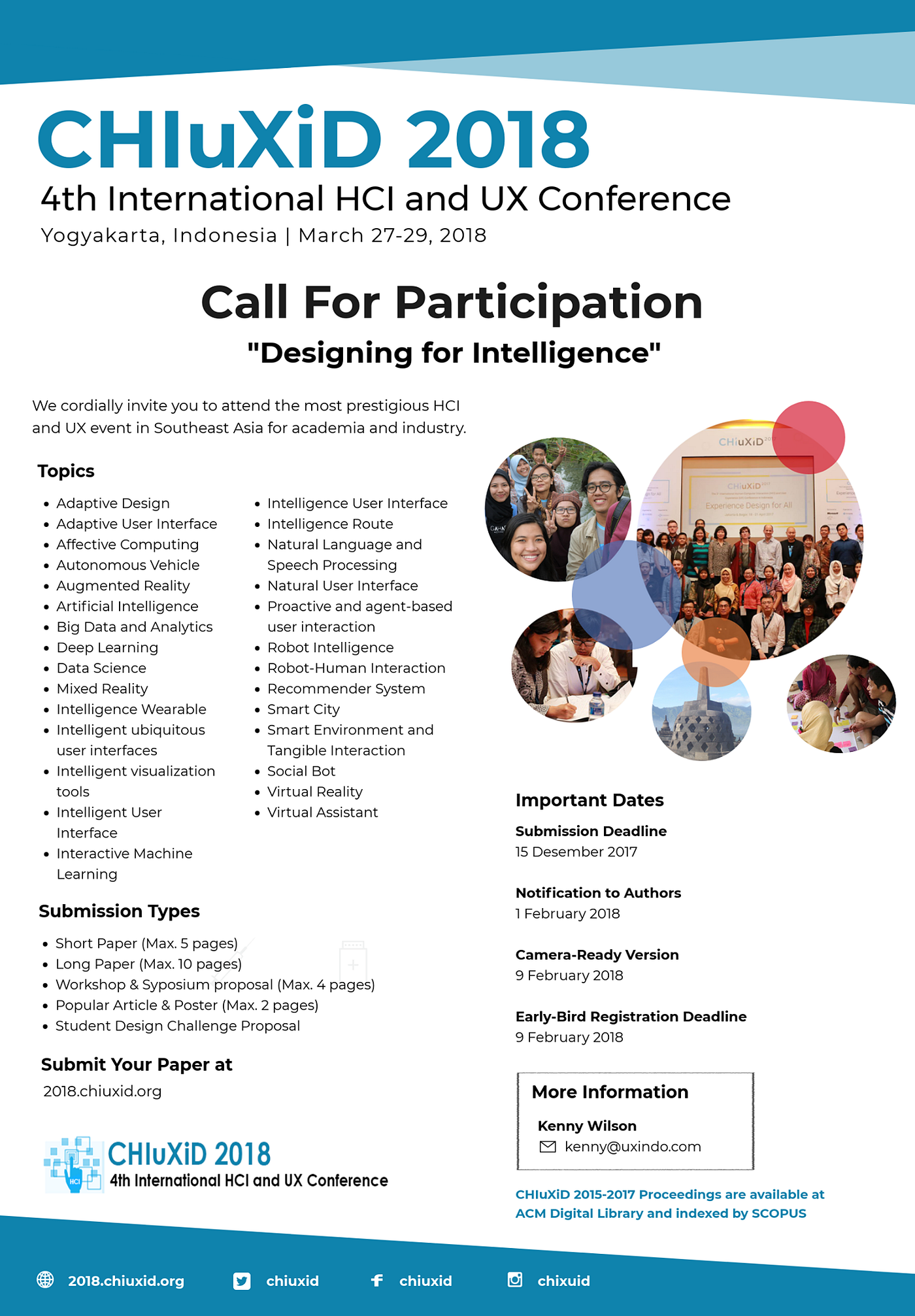 Calling For Participation In Chiuxid 18 By Auzi Asfarian Chi Ux Indonesia Indonesia Acm Sigchi Chapter Medium