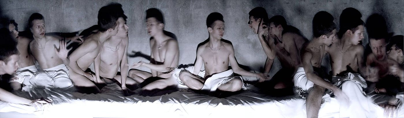 A young man in different stages of confusion, outrage and bafflement.