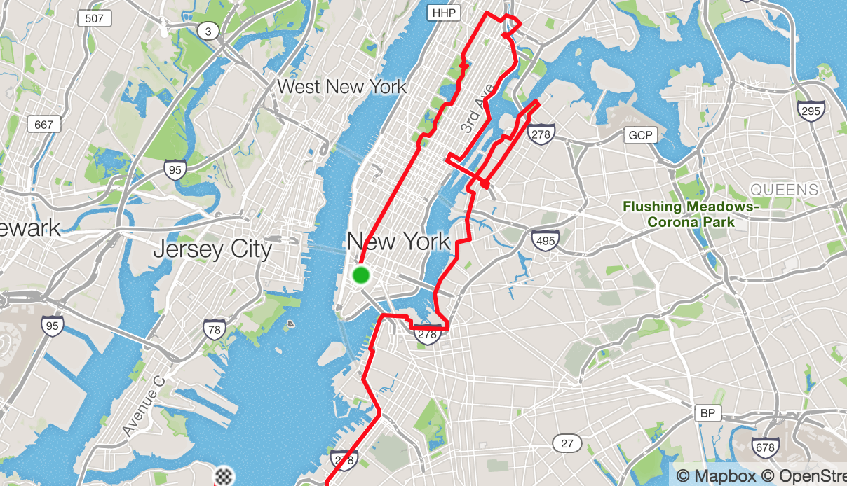 5 Boro Bike Tour Elevation Map Map