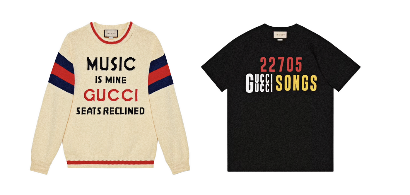 22,705 Gucci songs, a new fashion line by Gucci powered by Musixmatch  celebrating the power of music | by Musixmatch | Musixmatch Blog