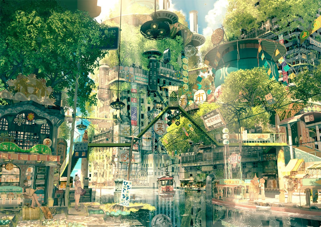 Fantastic Future - Journey of Solarpunk City by Yingyi Xsu