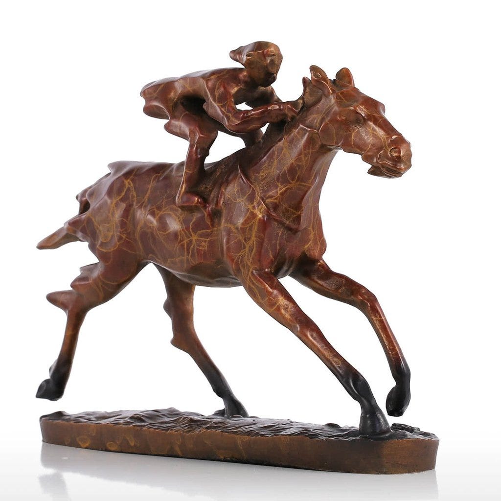 Horse Racing Gifts with Horse Memorial Horse Statue by Sweet Home Make Medium