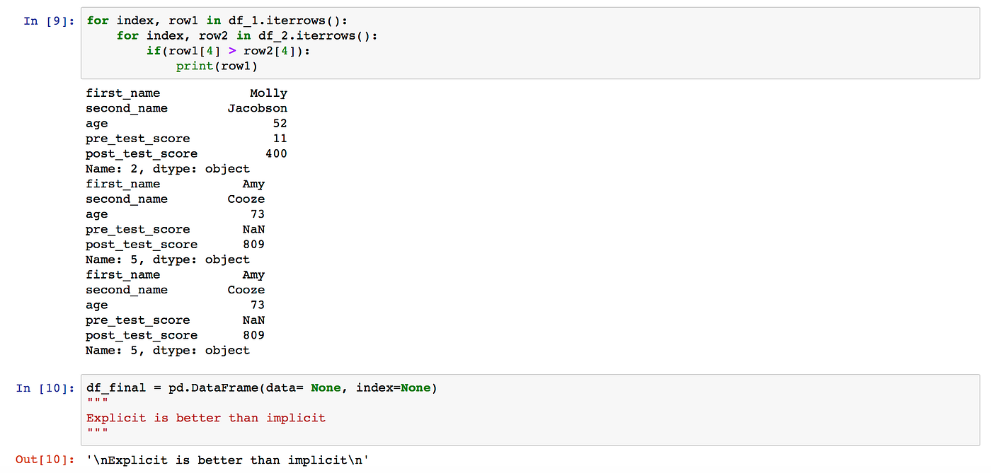 Comparing Dataframes in Python. I’ve been playing around with… by