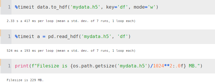 Comparing Speed And Size Of To Csv Np Save To Hdf To Pickle Towards Data Science