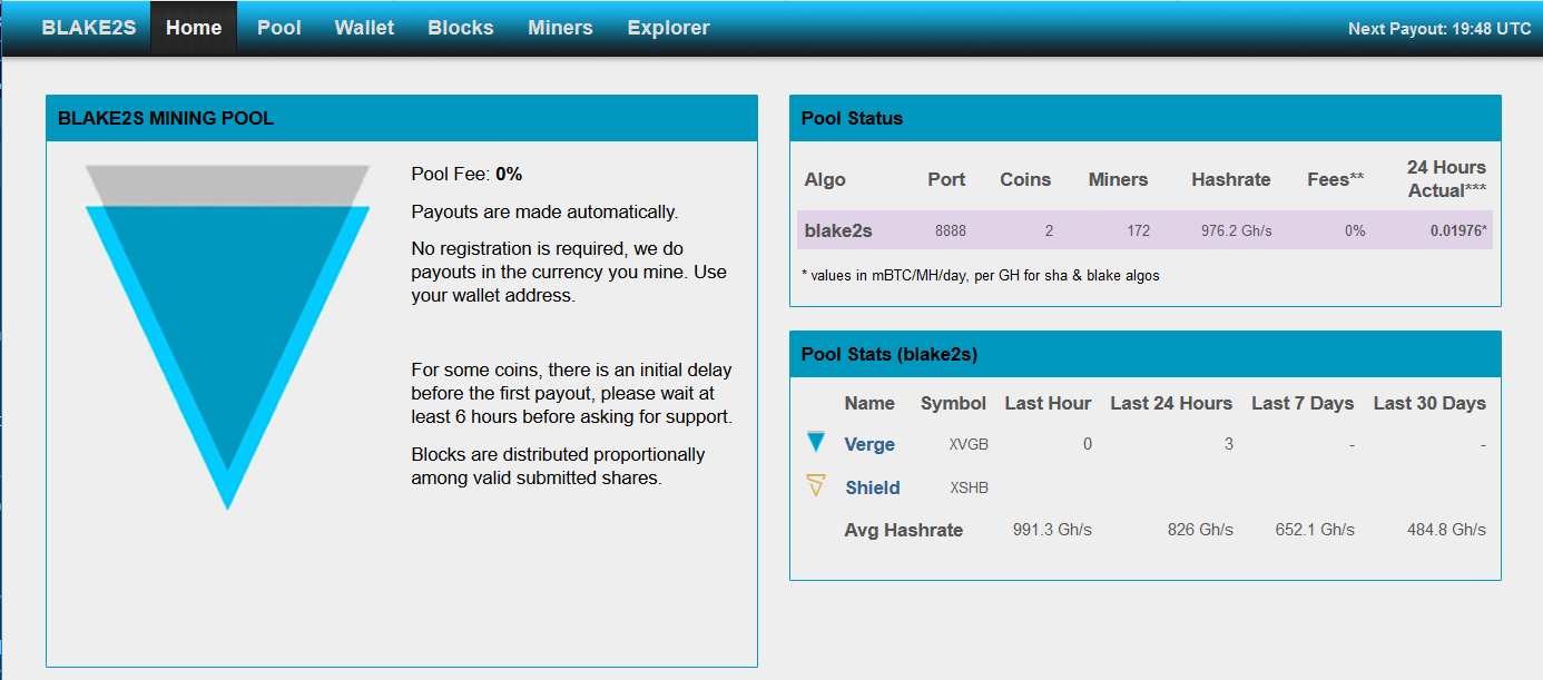 Claymore Dual Mining Blake2s Algo Xvg Verge By 1bit Medium